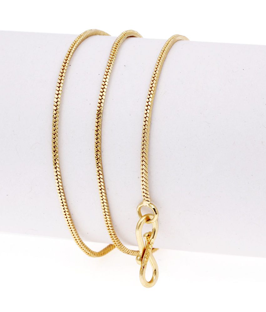 Gold Plated Flat Chain for Women by GoldNera: Buy Gold Plated Flat ...