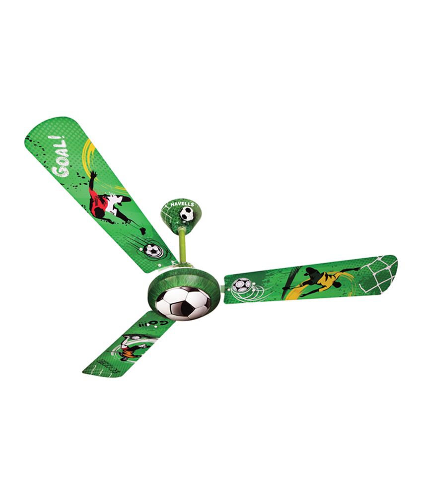 Havells 1200 Mm Soccer Star Ceiling Fan Green In India Havells 1200 Mm Soccer Star Ceiling Fan Green