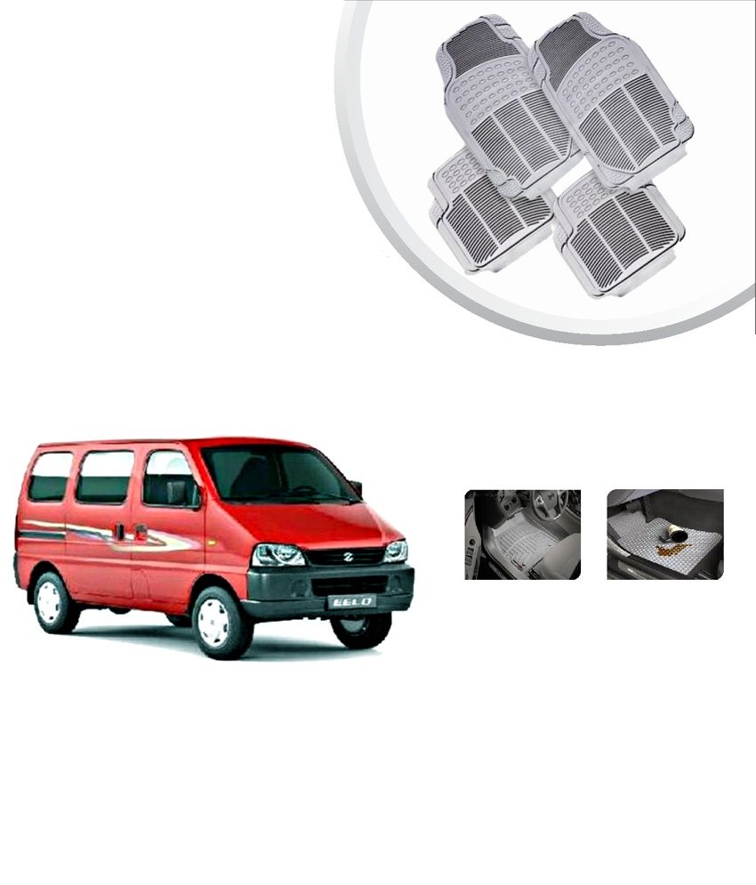 FloMaster Premium Rubber Floor Mats Grey Maruti Eeco (Set of 4