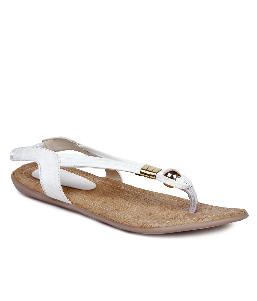 Anand Archies Modish White Sandals Price in India- Buy Anand Archies Modish White Sandals Online 