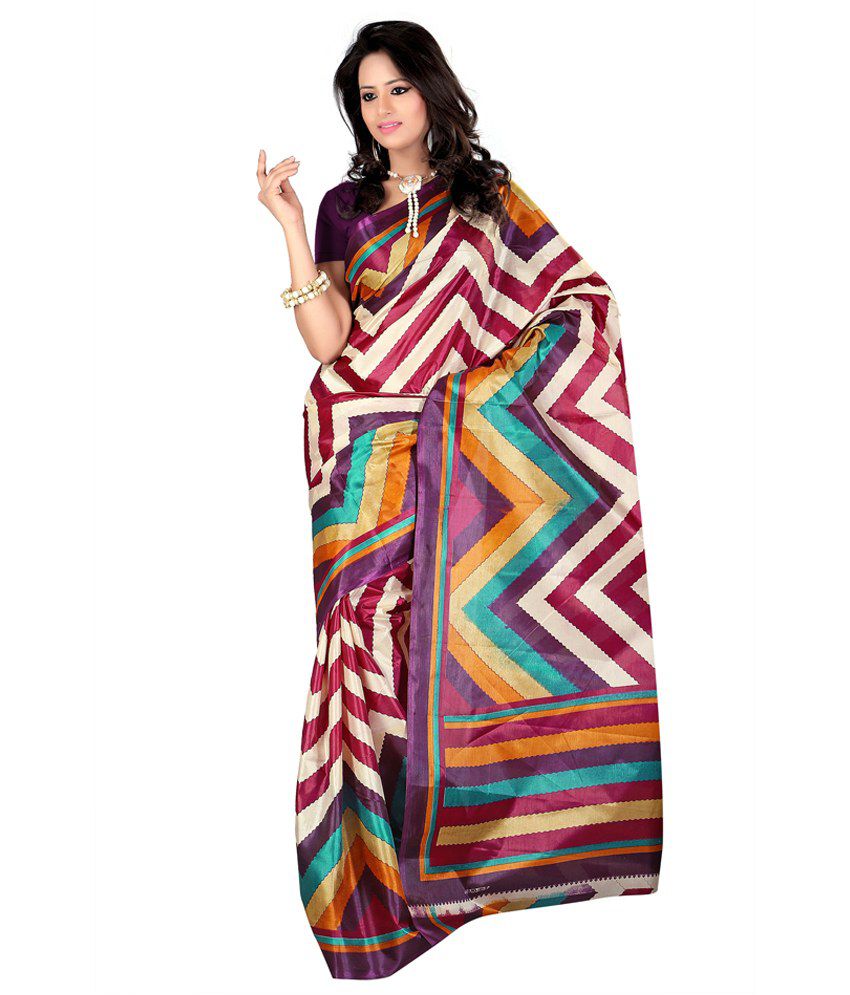 Kajal Beautiful Multi Colour Art Silk Sarees Pack Of 3 Buy Kajal