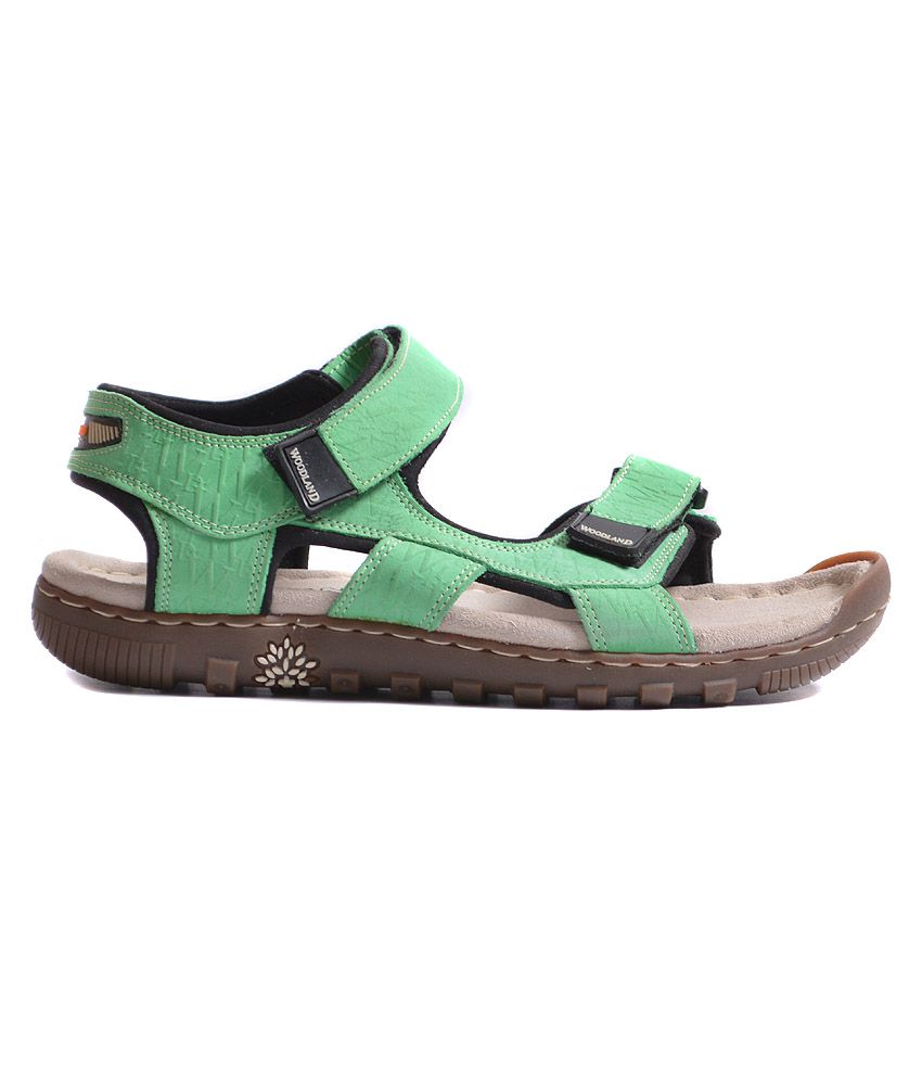 Woodland Light Green  Leather Sandals  Price in India Buy 