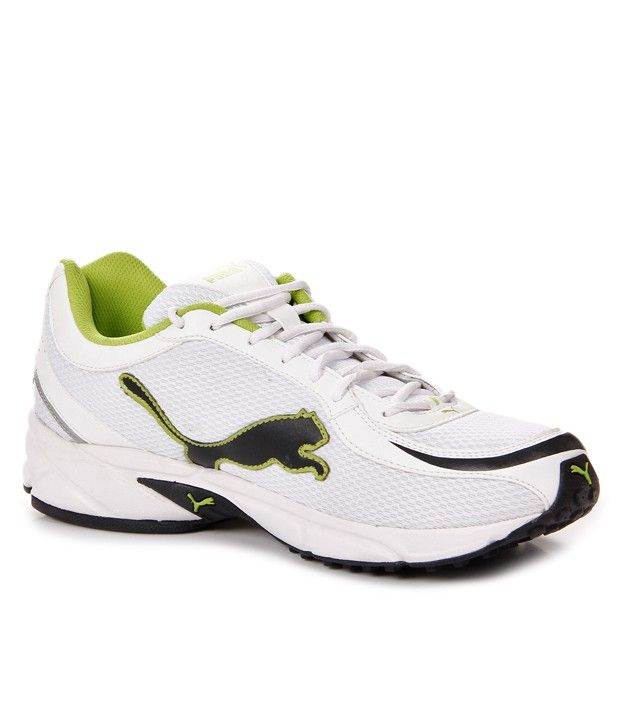 puma white and green