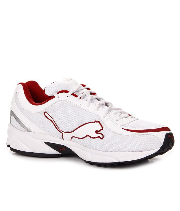 Puma White And Red Running Shoes Art 