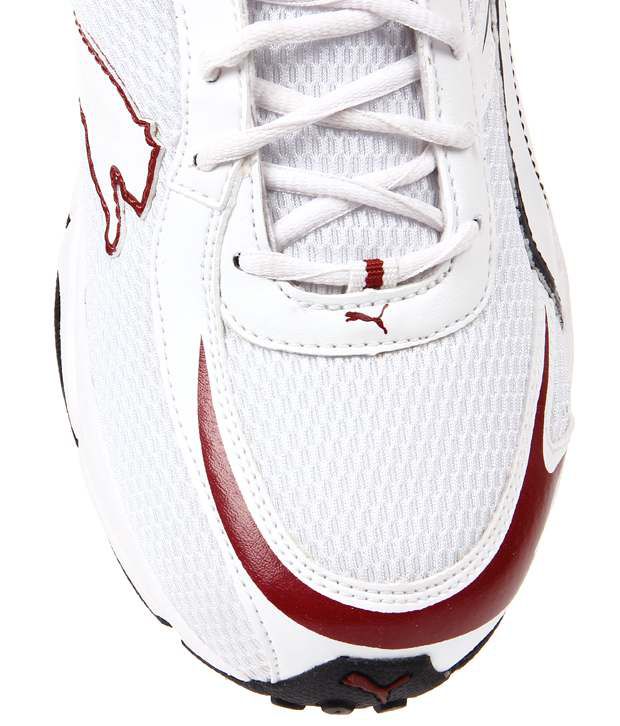 Puma White And Red Running Shoes Art P18719901 - Buy Puma White And Red ...
