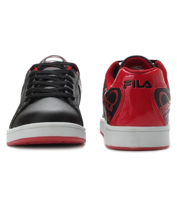 fila flow attractive black and red sneakers