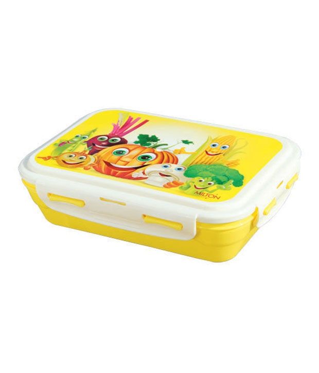 Milton Fun Treat Durable Yellow Kids Lunch Box: Buy Online At Best 