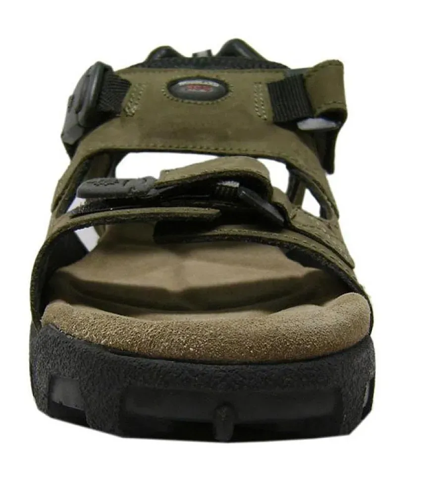 Woodland Pro Planet Leather Comfort Sandals - 1196112 Olive Green