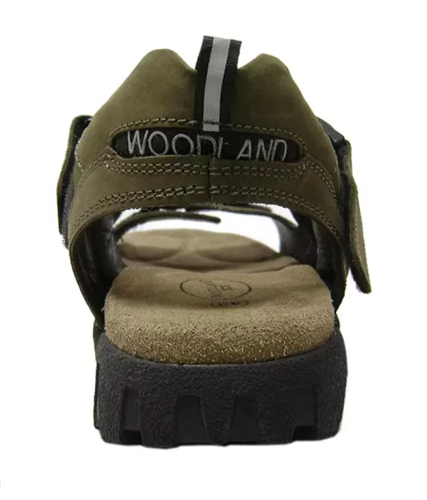 Woodland Men Olive Green Leather Shoe-Style Sandals - Price History