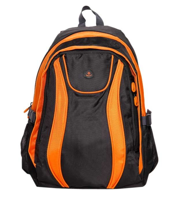 Ambest Smart Black & Orange Laptop Backpack Buy Ambest Smart Black