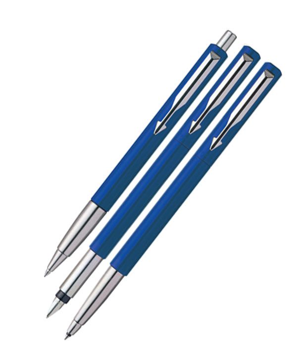     			Parker Vector Standard Triple CT Pen (Blue) (Set of  Fountain Pen , Roller Ball Pen & Ball Pen)