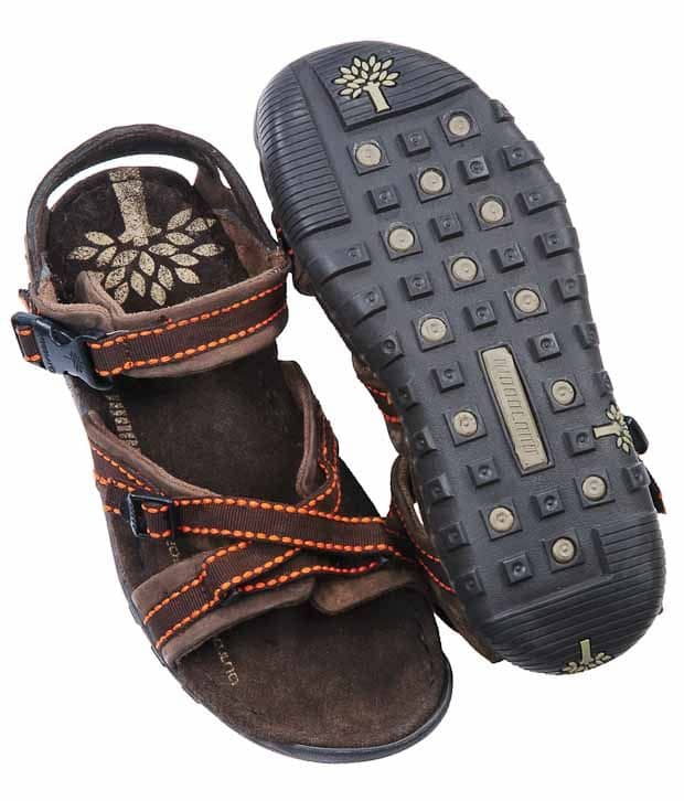 woodland brown floater sandals