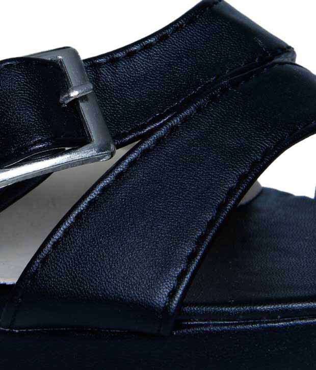 black pencil heel sandals