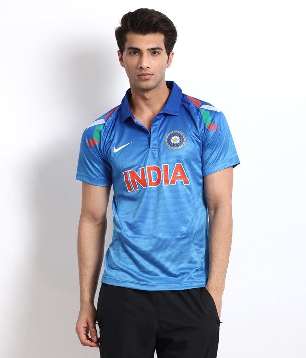 Nike Blue Replica Indian Cricket Team Jersey - Buy Nike Blue Replica ...