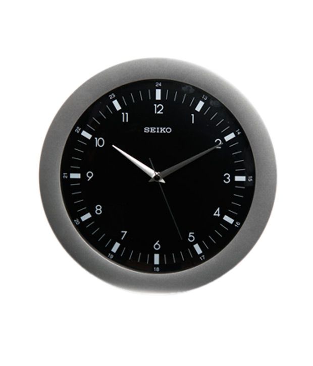 Seiko Grey & Black Wall Clock: Buy Seiko Grey & Black Wall Clock at Best  Price in India on Snapdeal