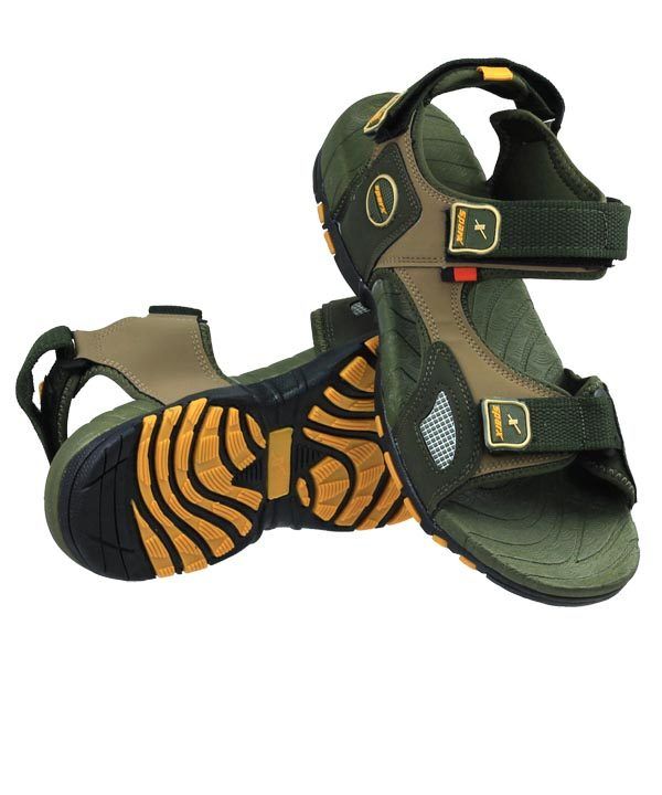 sparx sandals green colour