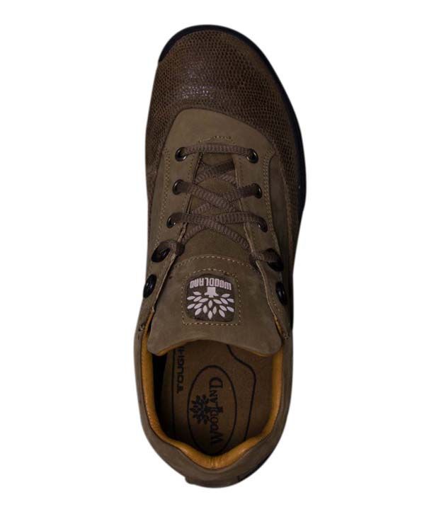 woodland men green casual shoes
