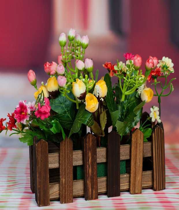 Artificial Flowers Online At Best Prices Pink Tulip Artificial Flowers Set Of 2
