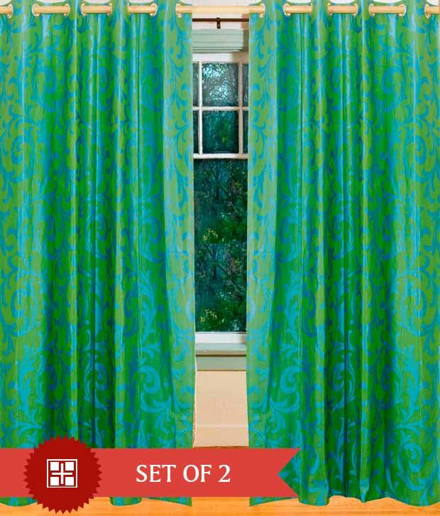 Home Candy Set Of 2 Fancy Door Curtains 7 Ft Buy Home Candy Set