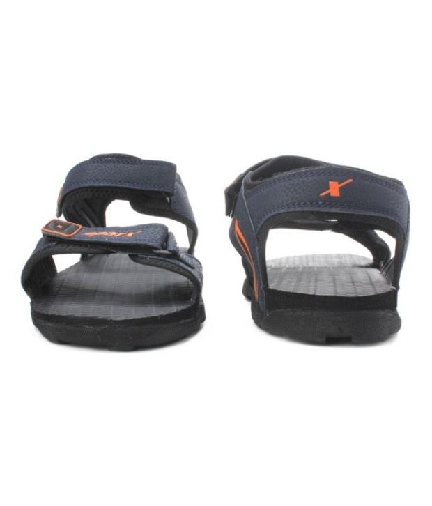 sparx navy blue orange sandals