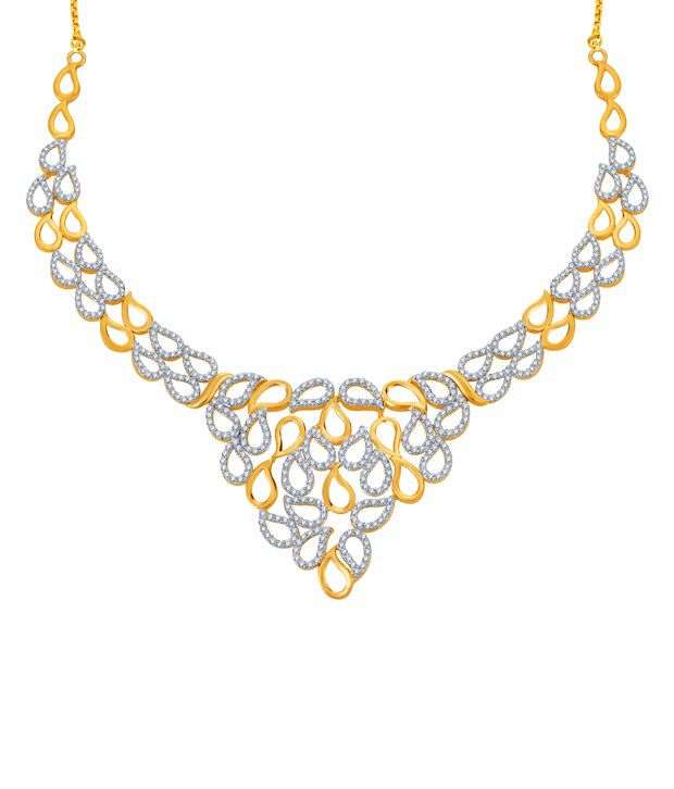Sukkhi Lavish Gold and Rhodium Plated CZ Necklace Set - Buy Sukkhi ...
