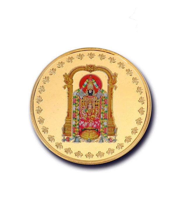 Aarya24kt Balaji Gold plated coin AR-CN-020