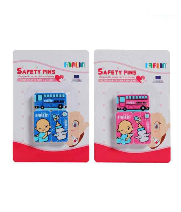 FARLIN Adorable Blue Safety Pins3 Pins Buy FARLIN Adorable Blue