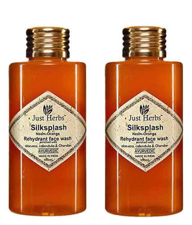 Just Herbs Silksplash NeemOrange Rehydrant Face Wash 100gm (Set of 2