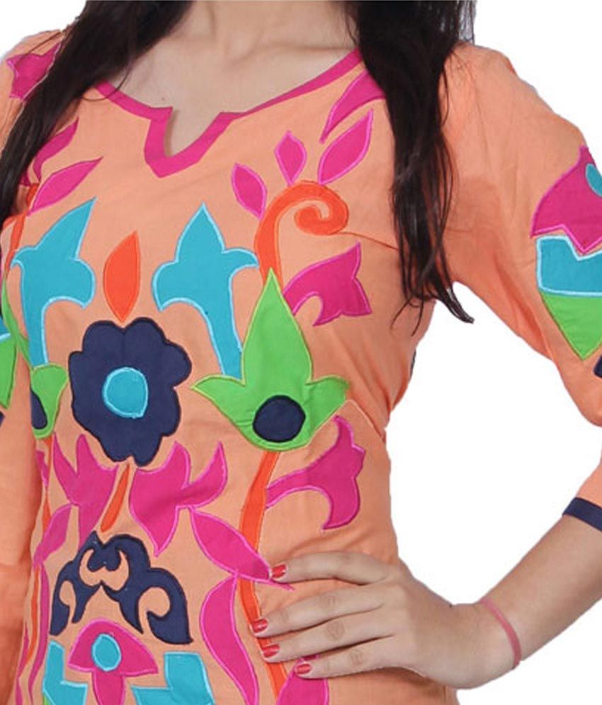 applique work kurtis