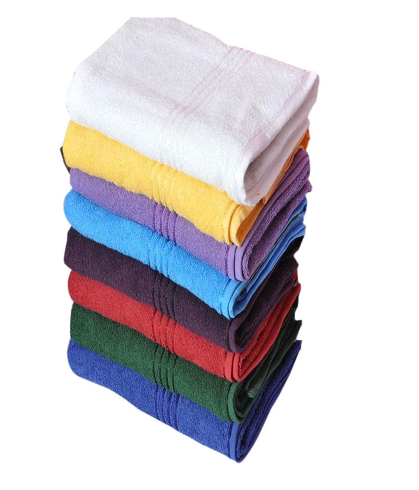 Trident Set of 8 Cotton Towels - Multi Color - Buy Trident Set of 8