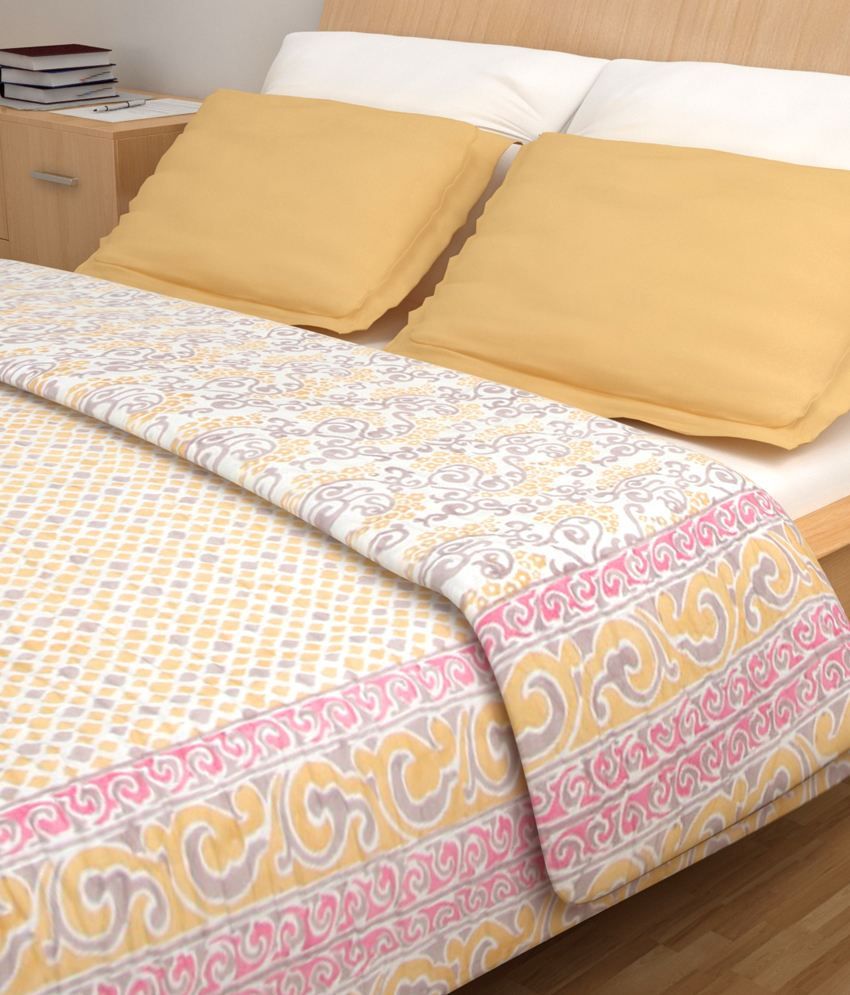 Ratan Jaipur Yellow Traditional Cotton Quilt Bed Linen Buy Ratan