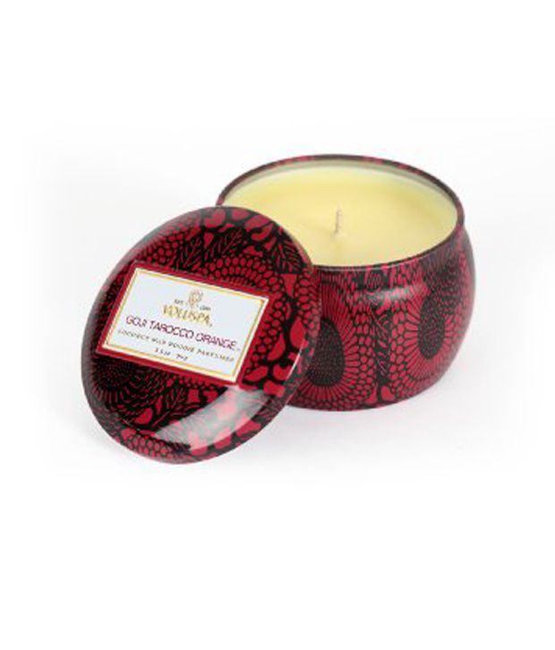 Voluspa Maroon Coconut wax blend with 100% cotton wick Candles: Buy ...