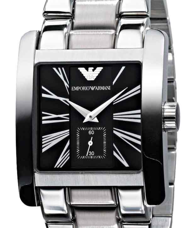 Armani Applauding Black-Silver Watch - Buy Armani Applauding Black ...