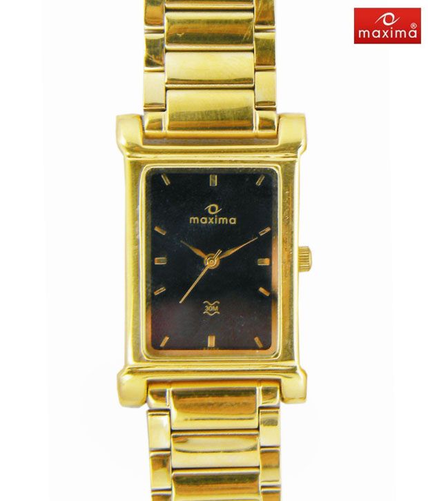 maxima watches golden colour