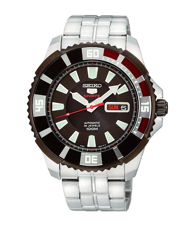 Seiko 5 Brown Bezel 24 Jewels Watch - Buy Seiko 5 Brown Bezel 24 Jewels  Watch Online at Best Prices in India on Snapdeal