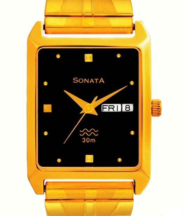 sonata rectangular dial watches