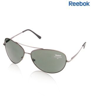 reebok dark green aviator sunglasses