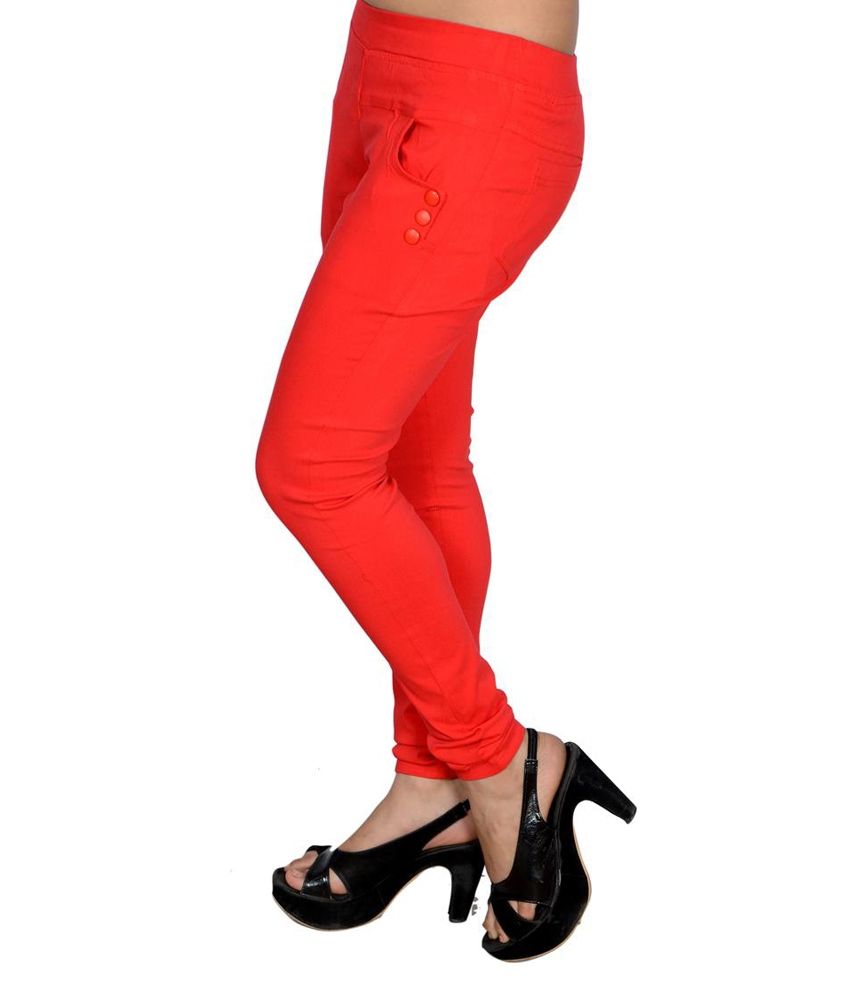 sapphire red jeggings