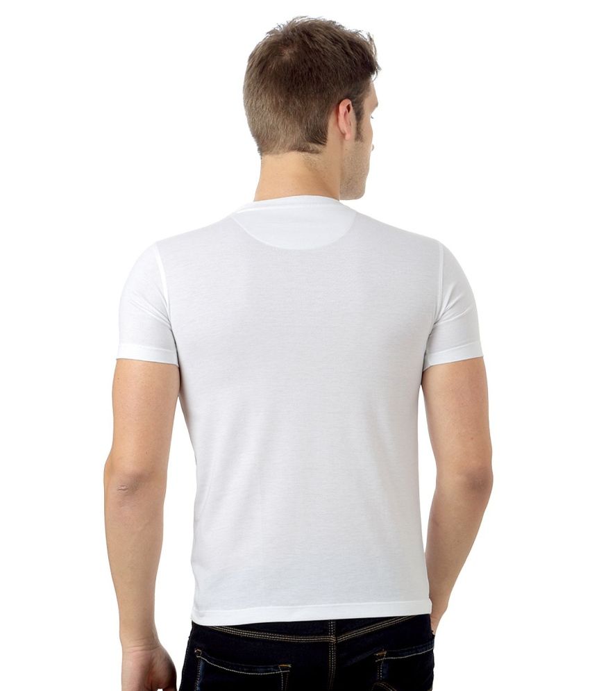 Peter England White Slim Fit Casual TShirt Buy Peter England White