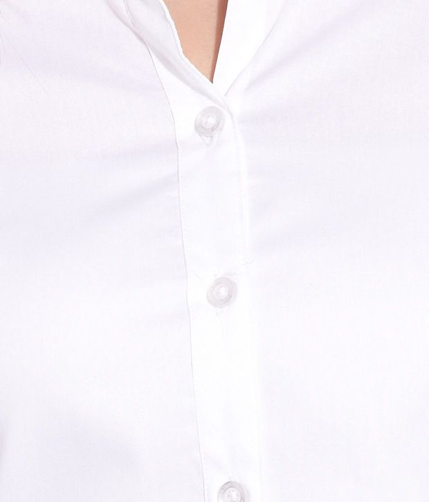 Buy Allen Solly Women White Cotton Shirt Online at Best Prices in India ...
