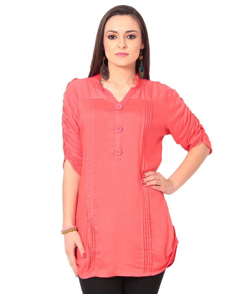 Concepts PeachPuff Solids Rayon Tunic