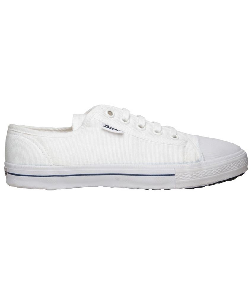 Bata White Canvas Shoes - Buy Bata 