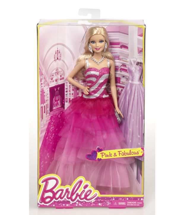 Barbie Pink And Fabulous Doll Ruffle Gown Fashion Dolls - Buy Barbie ...