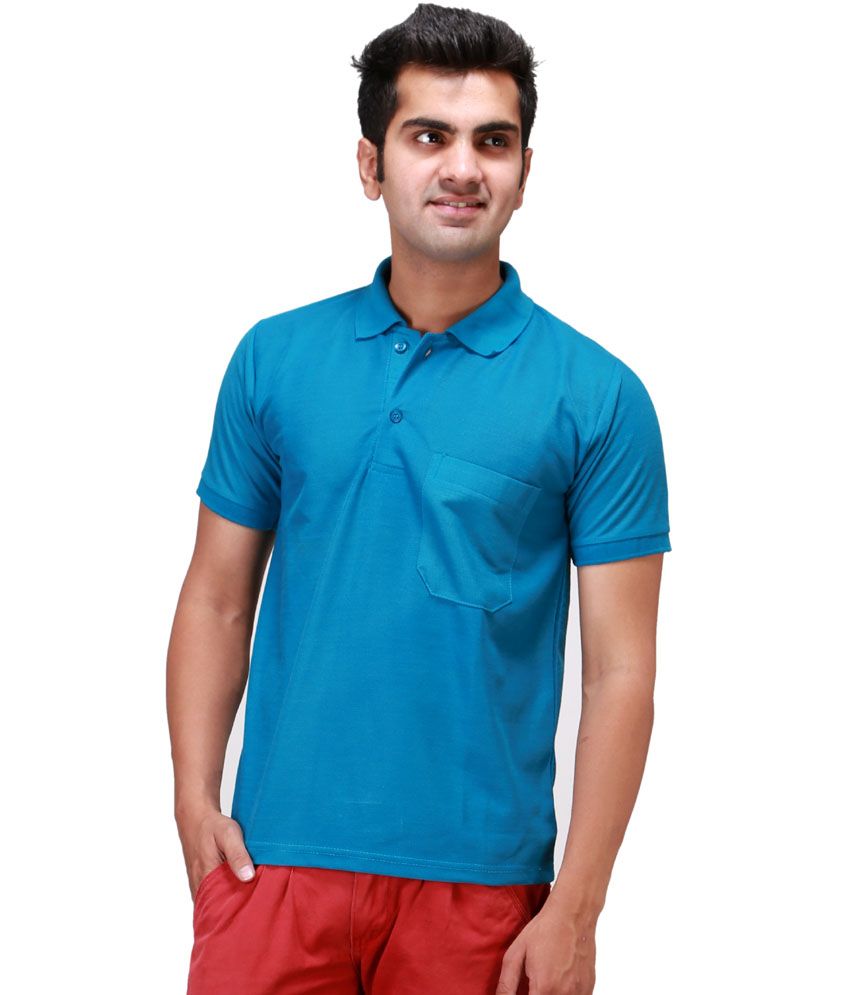 Street BLUE Half Polo T-Shirt - Buy Street BLUE Half Polo T-Shirt ...