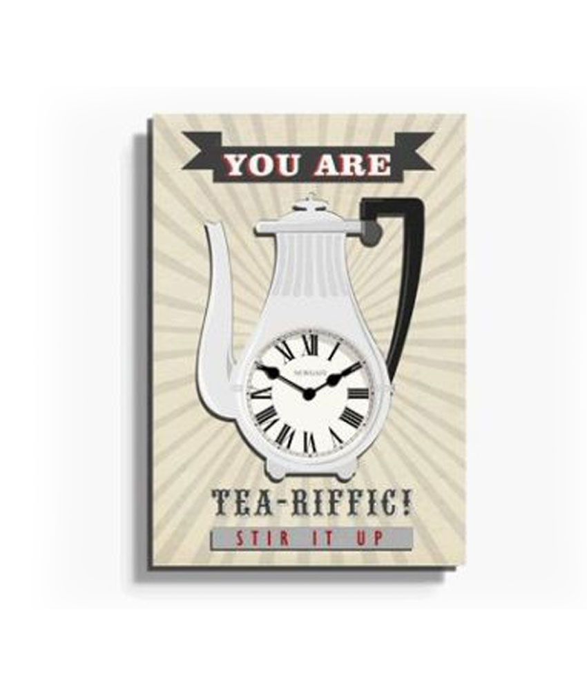 Kairos You Are Tea Riffic Beige Wood Wall Clocks Buy Kairos You Are Tea Riffic Beige Wood Wall
