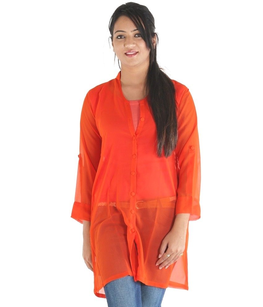 where can i find womens orange shell blouses