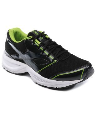 reebok black and green sport shoes