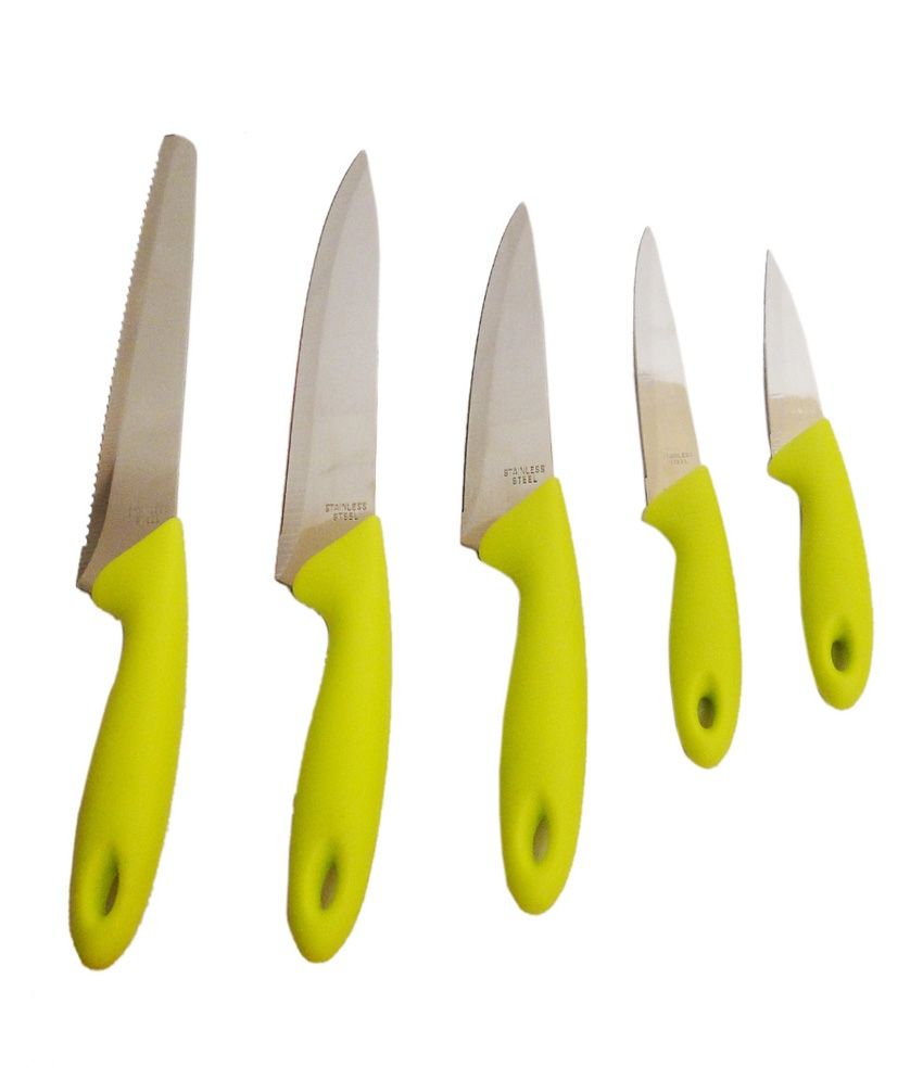 Go Hooked Green Plastic Grade HDPE and Metal Knives (6 Pcs): Buy Online ...