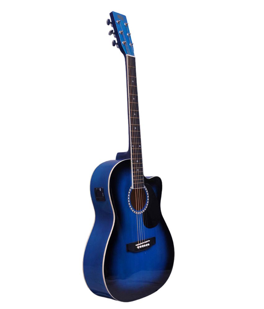 Rocks Acoustic Guitar RT10ACT Blue-black Colour With ...