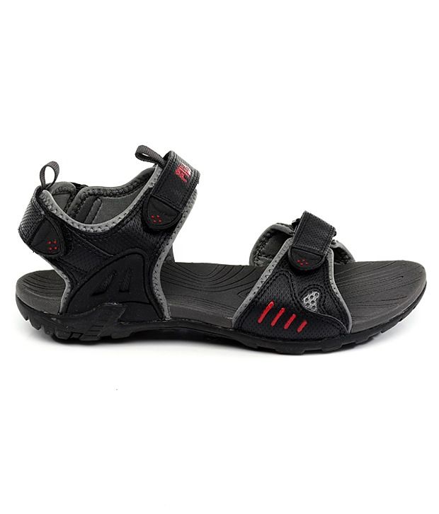 fila black sandals